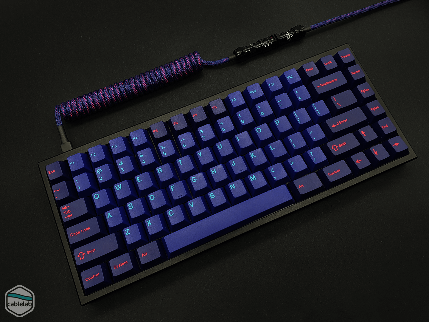 GMK Laser Coiled Keyboard Cable for mechanical keyboard